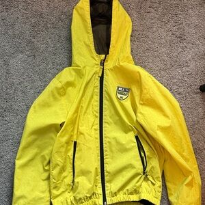 Vibrant Yellow Kids Raincoat with Hood